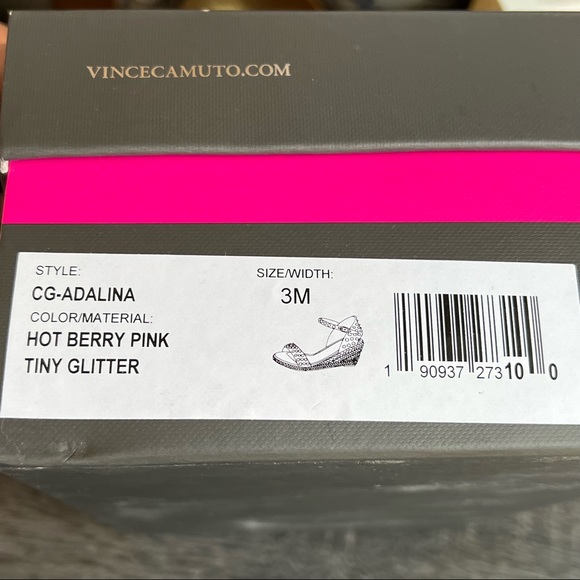 Vince Camuto Adalina Metal Rivets Glitter Wedges Size 3M - Picture 6 of 9